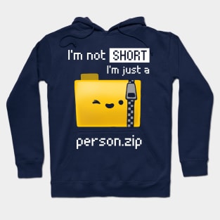 Person.zip - Funny Short Person Joke - Compressed Folder Hoodie